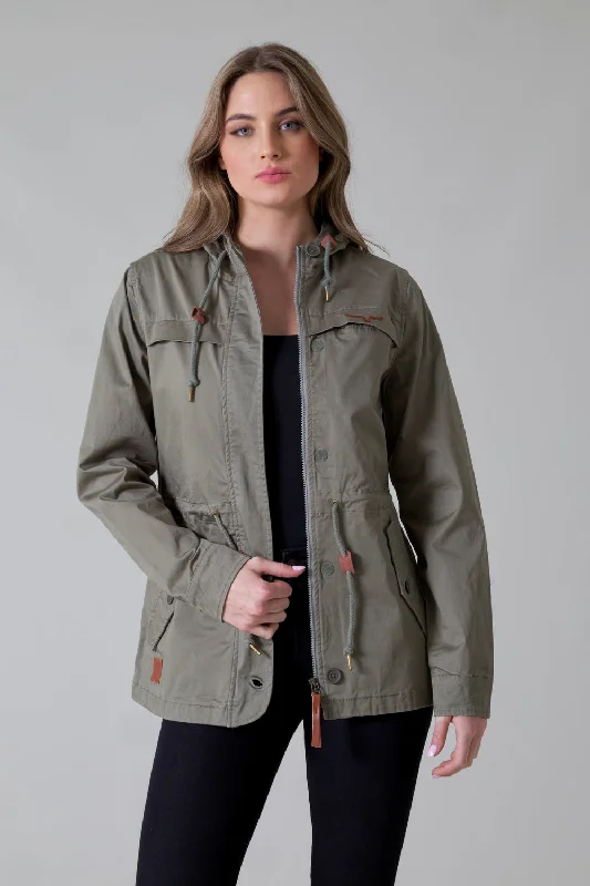 Kimes Ranch Women's All Weather Longrider Anorak Jacket-Dark Sage