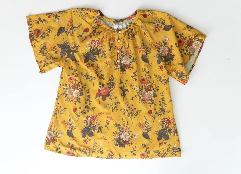 Women's Tunic Mustard Magic Bloom