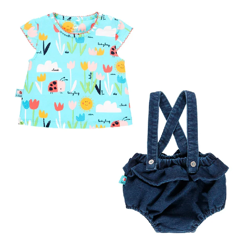 Blue Bloomer Overall Outfit