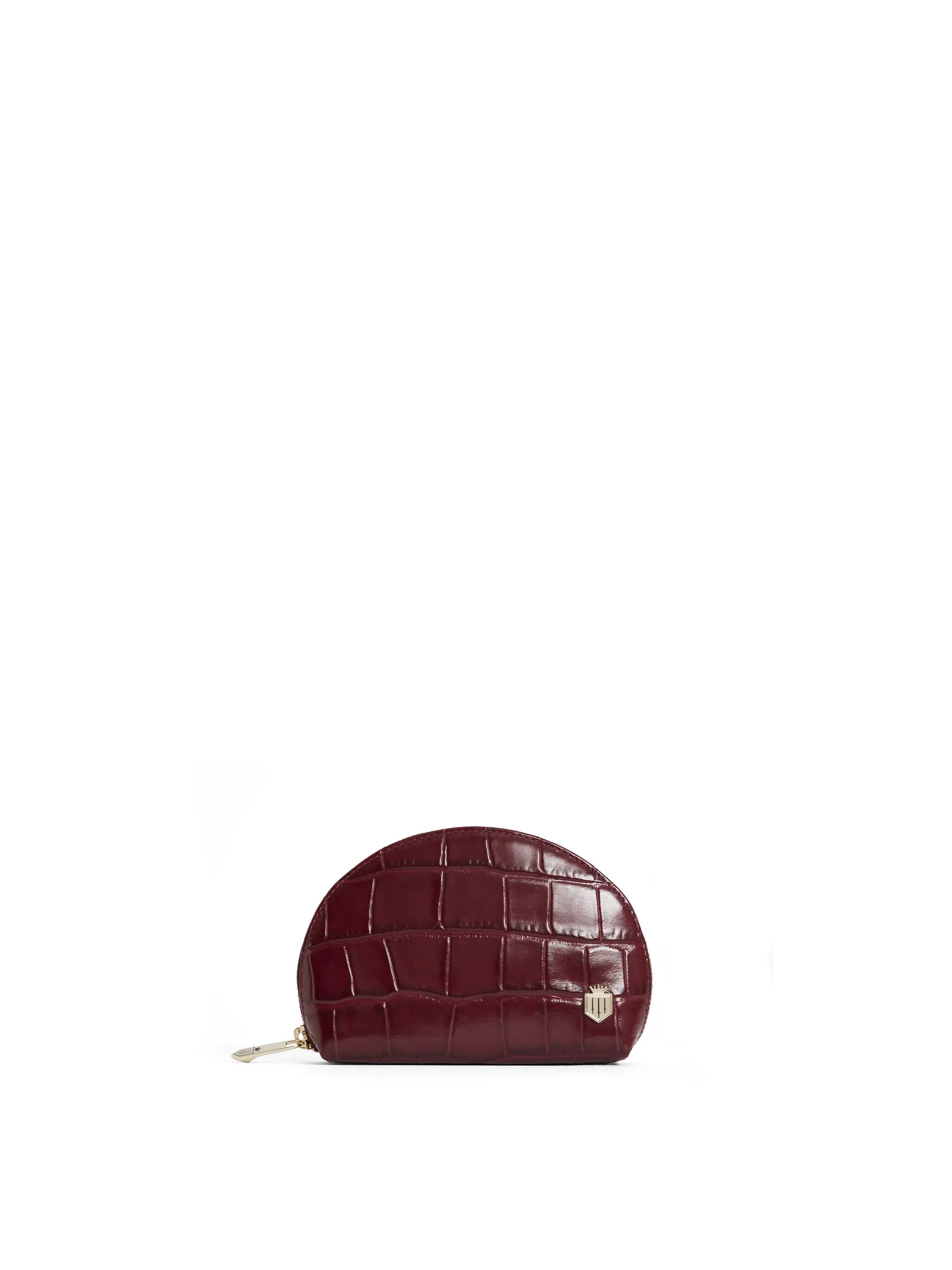 Chiltern Coin Purse - Ruby Croc Print Leather