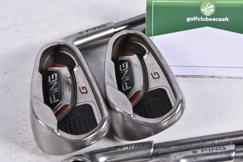 Ping G20 Irons / 7-PW / Green Dot / Stiff Flex Ping TFC 169 Shafts