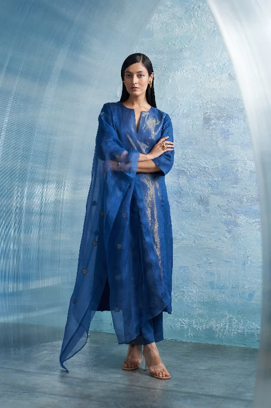 Aura Royal Blue Kurta Set