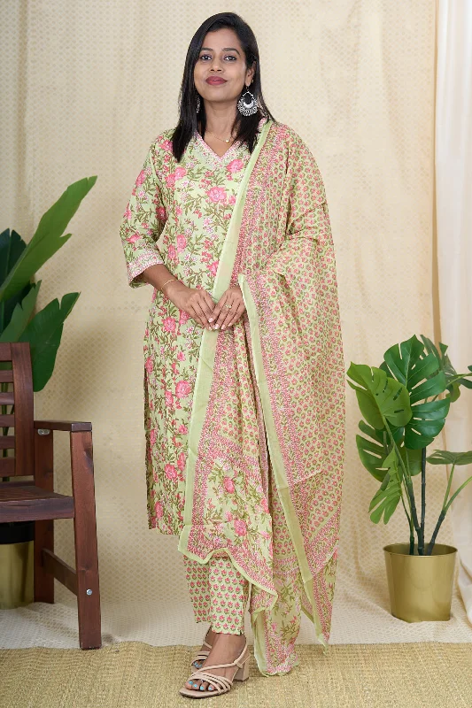 Salwar for Women - Suit Set with Dupatta