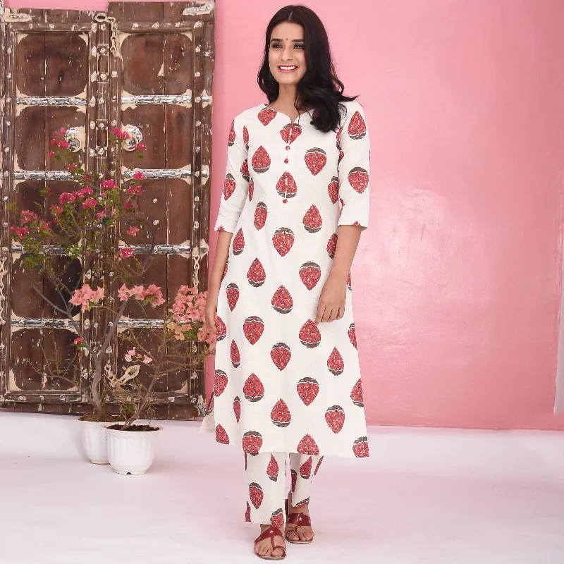 Bunaai Printed Cotton Kurta Set