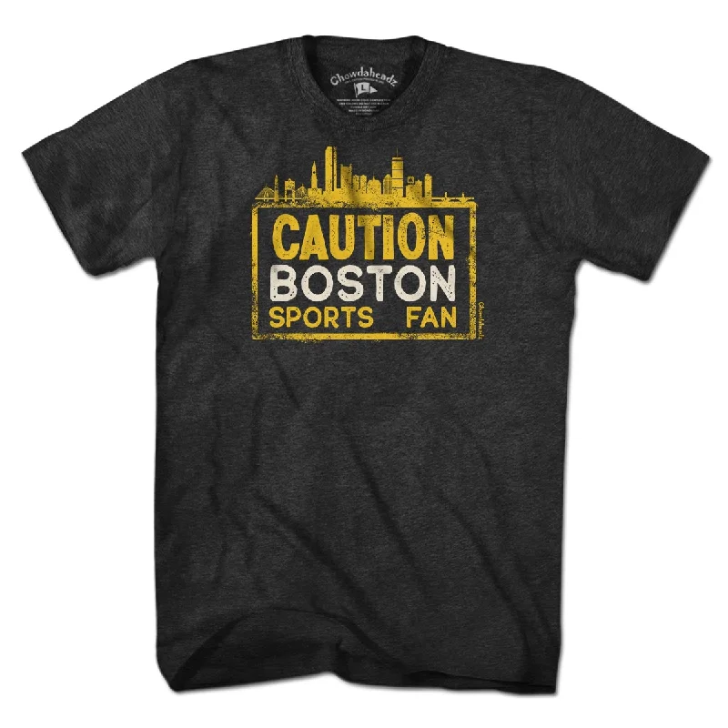 Caution Boston Black & Gold T-Shirt