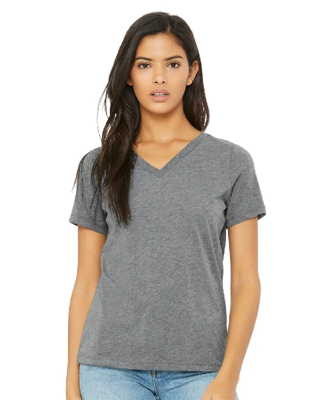 BELLA + CANVAS Women's Relaxed Triblend Short Sleeve V-Neck Tee 6415