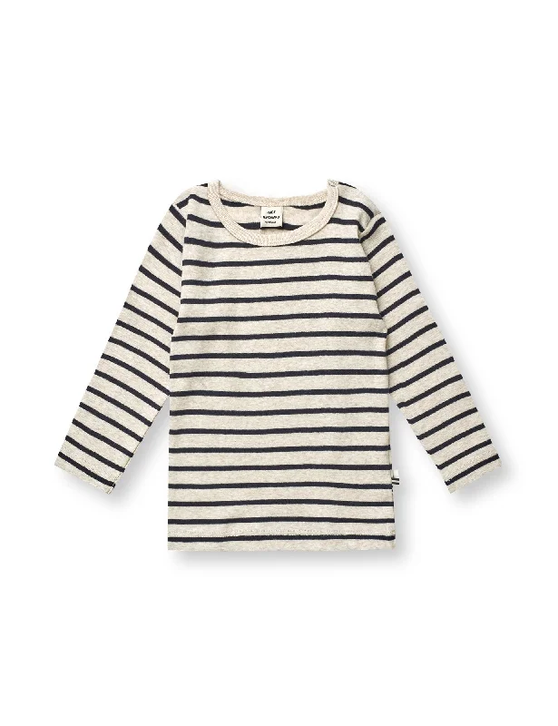 Soft Striped Rib Tobinino, Navy/ Nature Mel