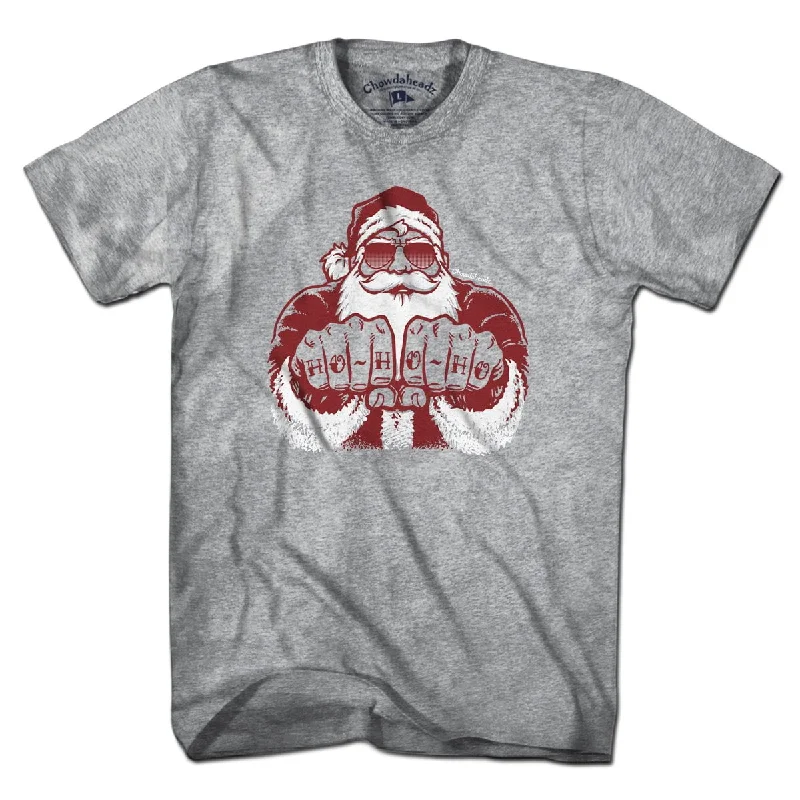 Knuckle Tattoos Santa T-Shirt