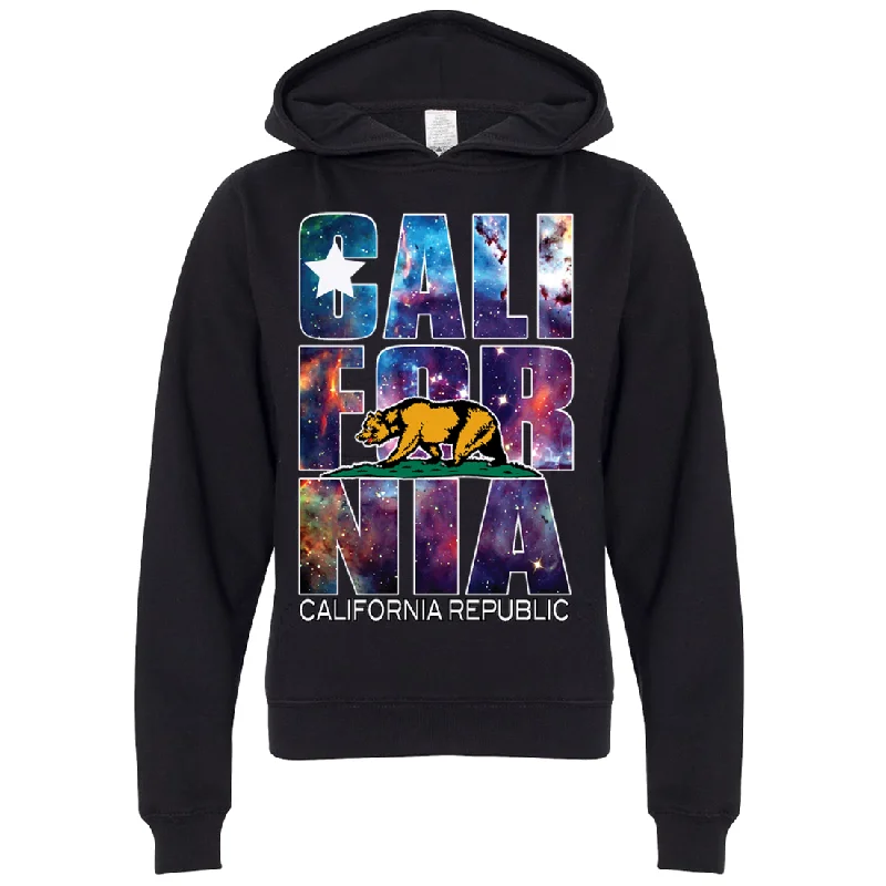 California Republic Cosmic State Flag Space Galaxy Premium Youth Sweatshirt Hoodie