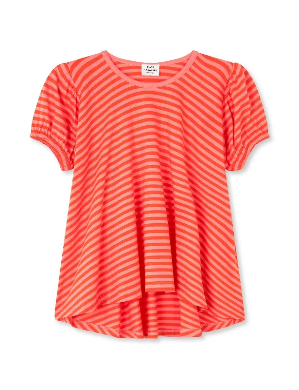 Modal Stripe Wanda Tee, Shell Pink/Puffin's Bill