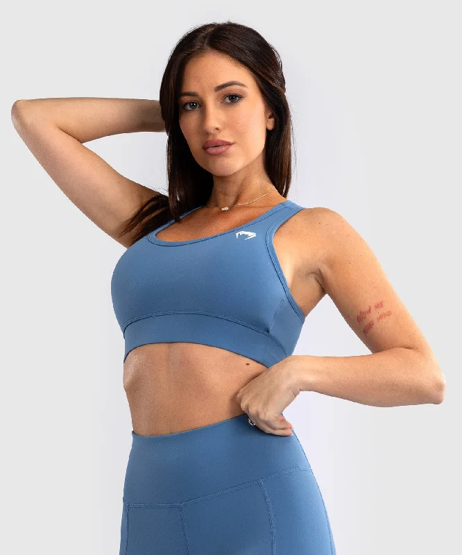 Venum Essential Women's Medium Impact Sports Bra - Storm Blue