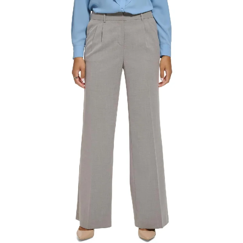 Calvin Klein Womens High Waist Business Wide Leg Pants