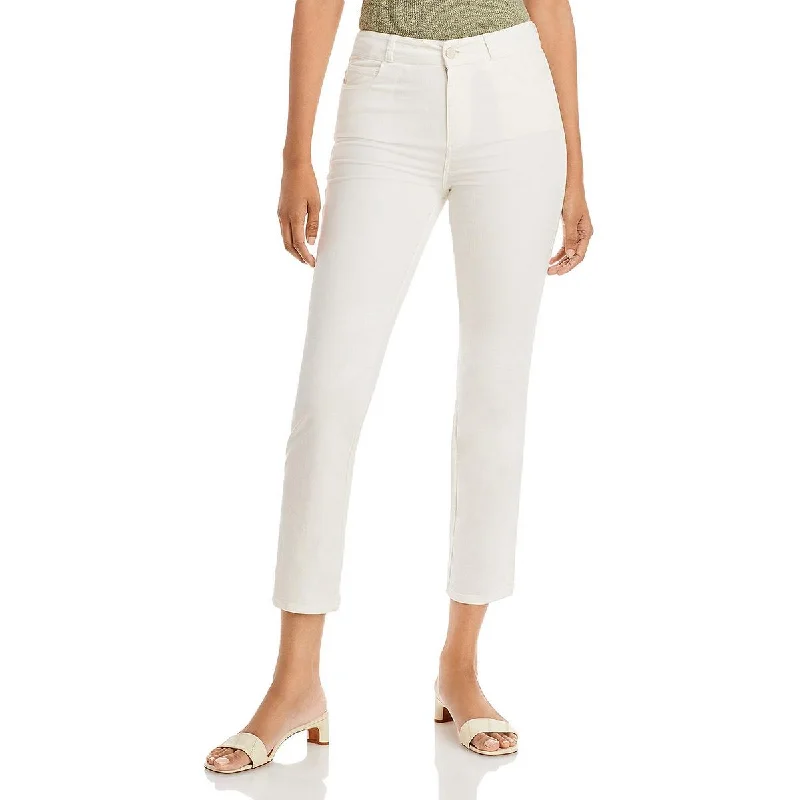 Paige Womens Cindy Corduroy High Rise Cropped Pants