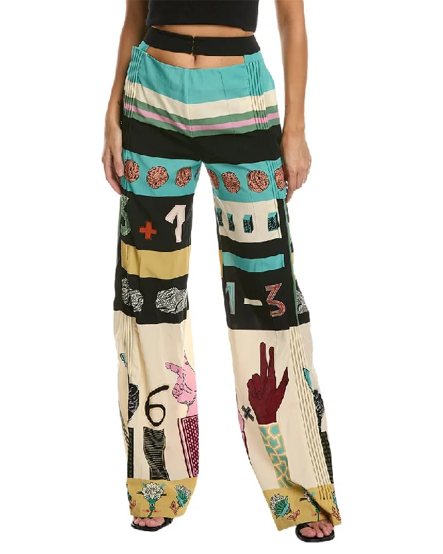 Valentino Printed Wool Pant